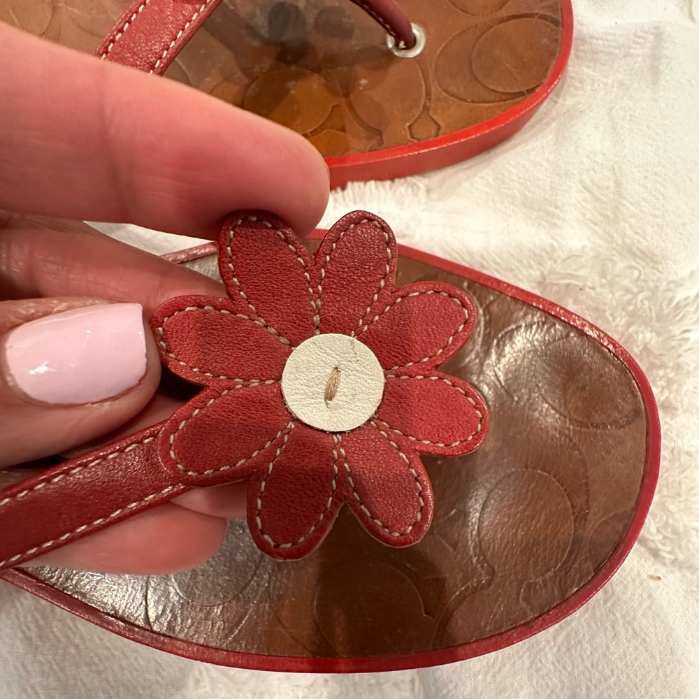 Coach Daisy leather Sandals - Picture 3 of 13